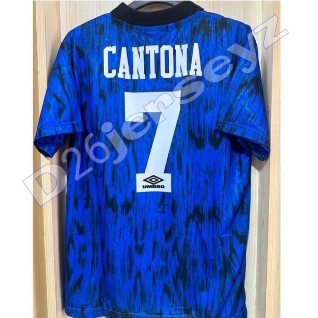 Jersey RETRO EmyuU_ Away 1992 / 1993 + Cetak Nama Nameset CANTONA 7 / GIGGS 11 / Custom Suka Suka Fo