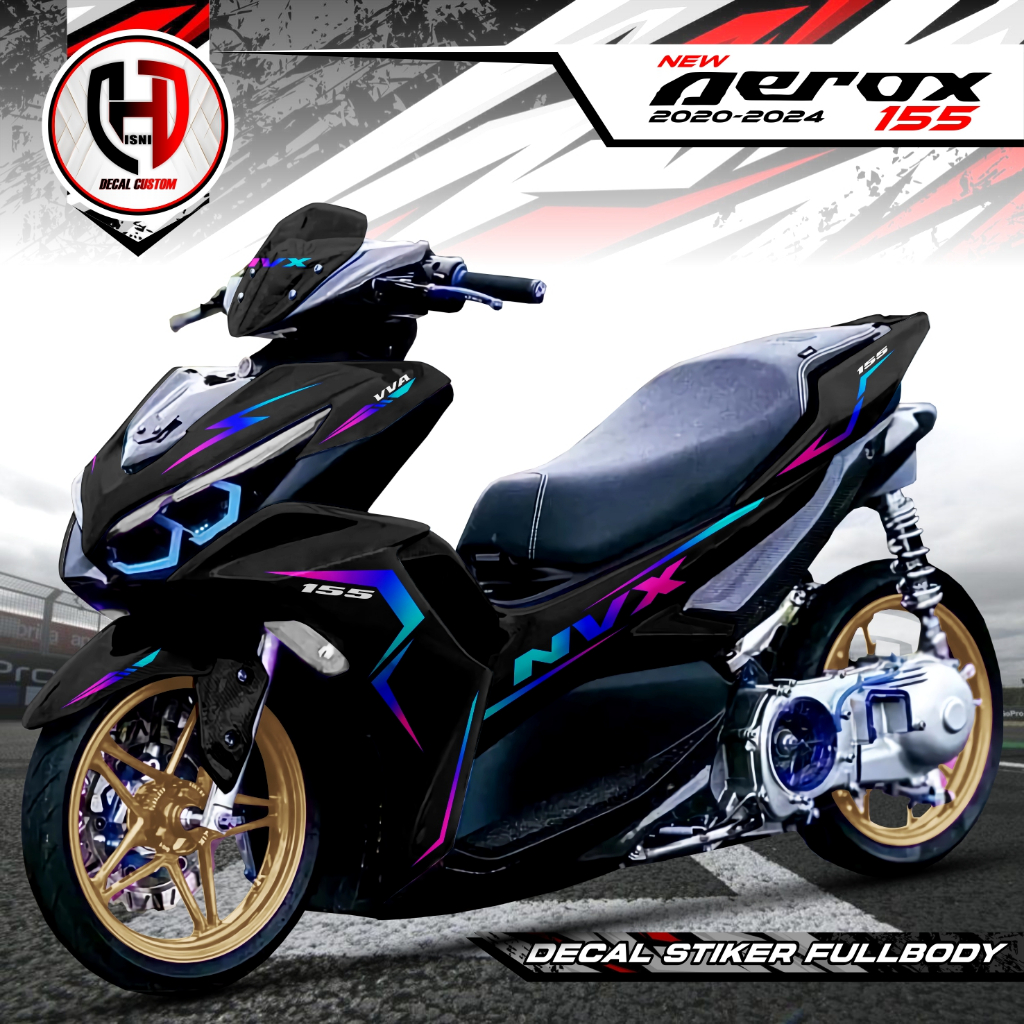Decal Sticker Variasi Fullbody All New Aerox 155 Connected - Dekal Stiker Aerox New Decal Stiker Mot