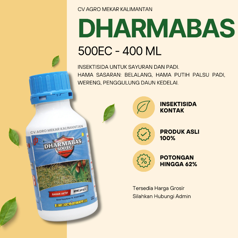 Dharmabas 500EC Insektisida Kontak Pembasmi Hama Pada Sayuran dan Padi 400 mL