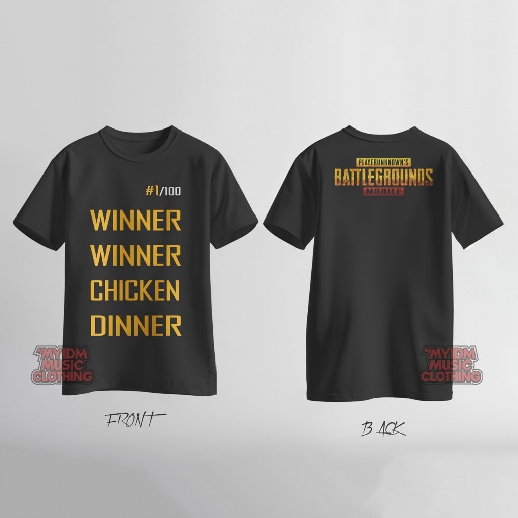 Kaos PUBG Ariel Noah | T-Shirt PUBG Ariel Peterpan | Winner Winner Chicken Dinner