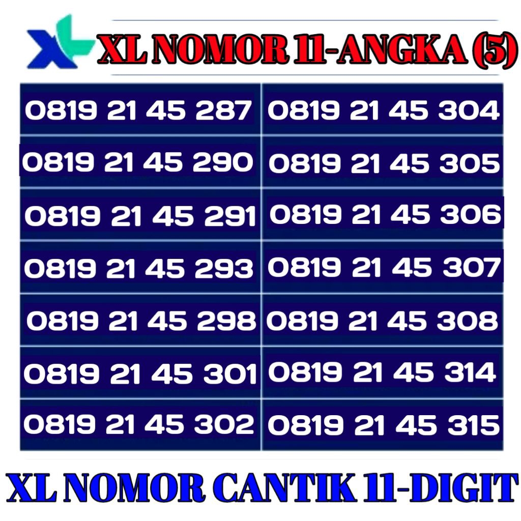 promo perdana XL nomor cantik 11Angka(Cek Deskripsi)