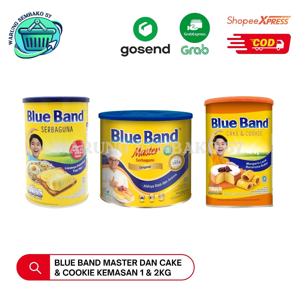 

Blue Band Master Original Serbaguna dan Cake & Cookie Kemasan 1 & 2kg