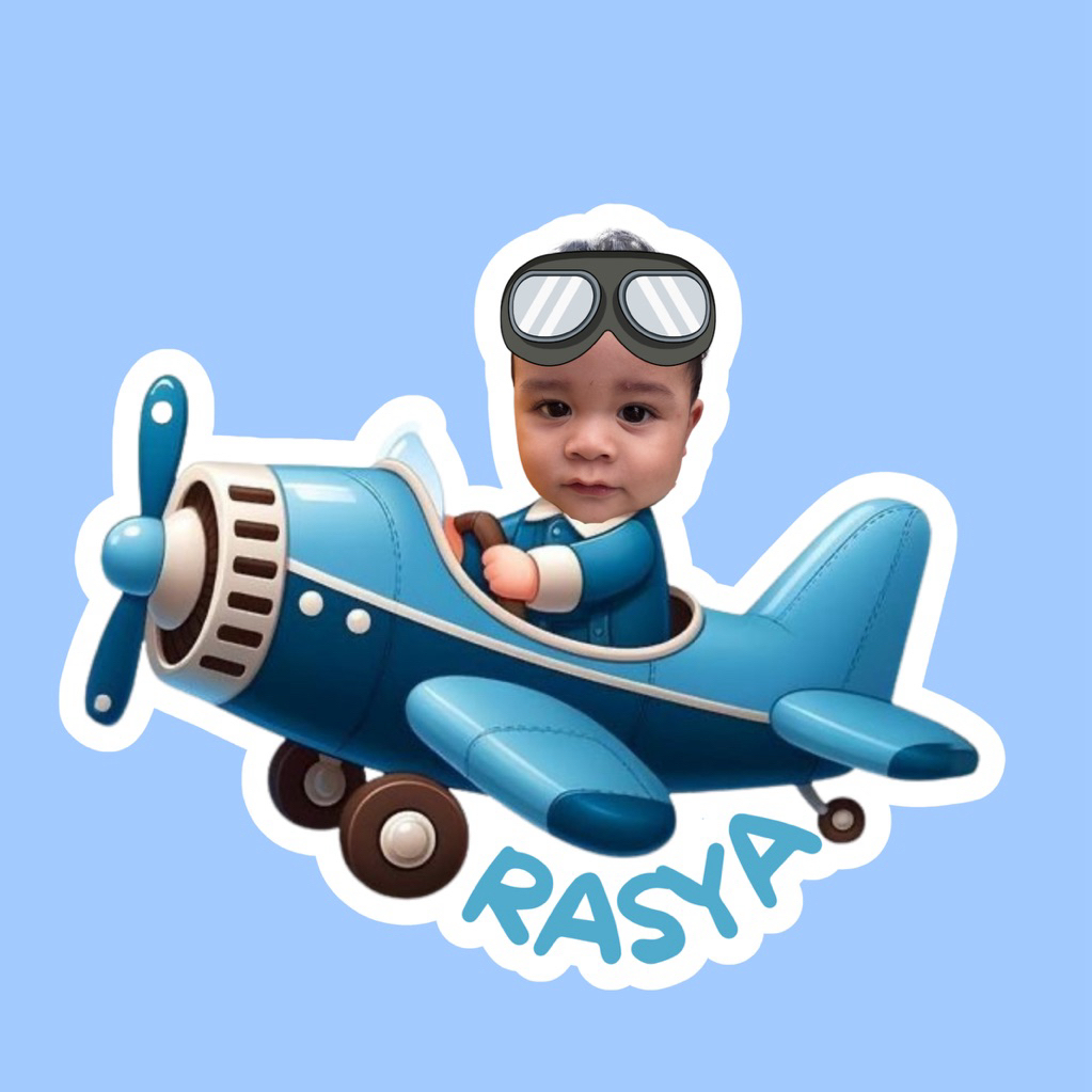 

Sticker Custom Nama dan Foto, isi 15 pcs