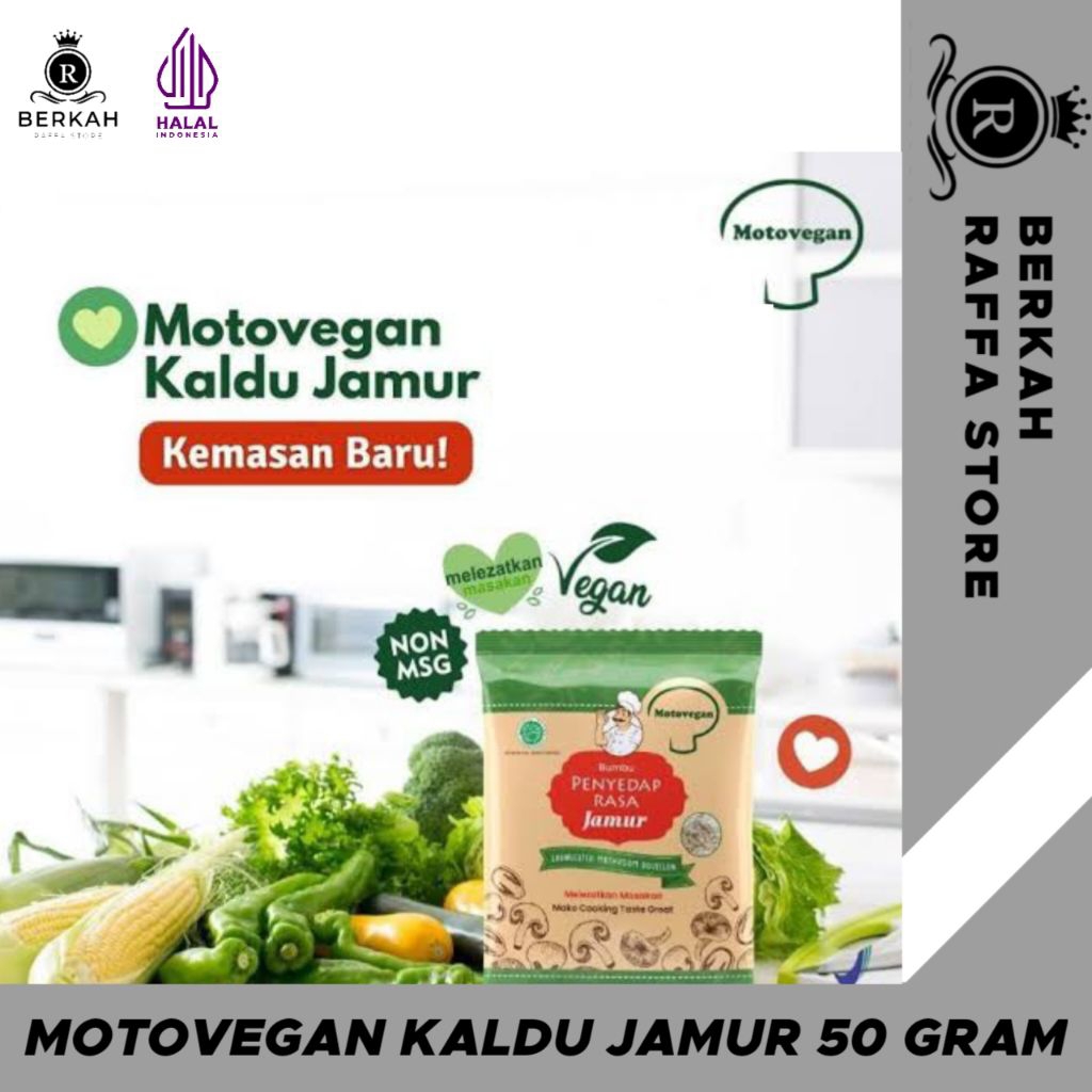 

Kaldu Jamur Motovegan Halal MUI 50 Gram Non MSG / Kaldu Jamur Untuk Mpasi