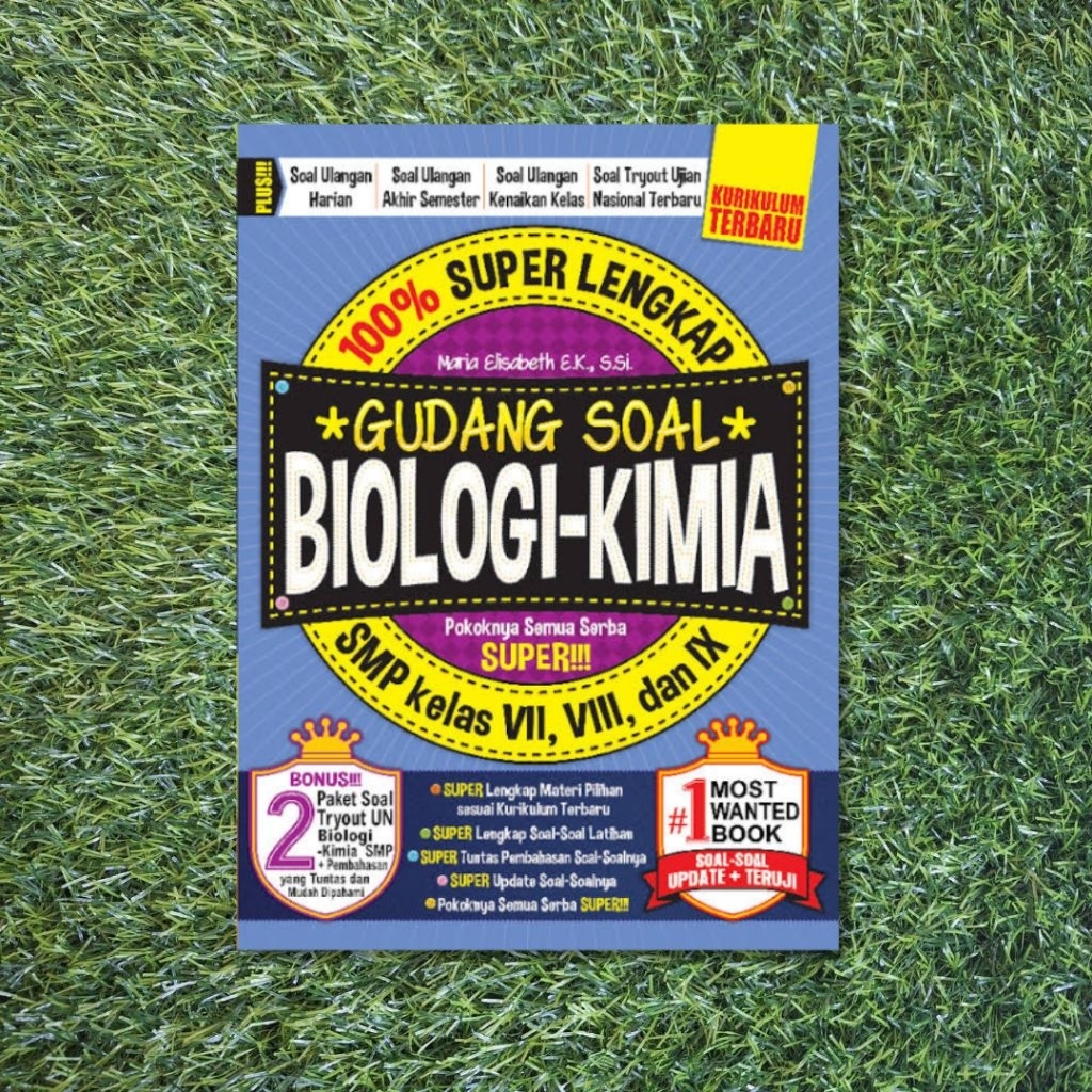 Buku 100% Super Lengkap Gudang Soal Biologi-Kimia SMP Kelas 7, 8, 9