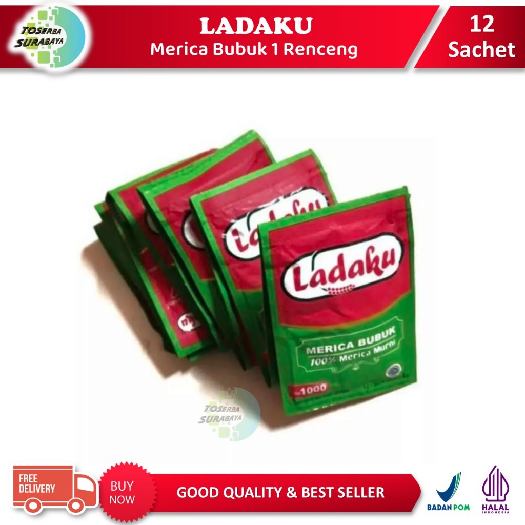 

(1 Renceng) LADAKU MERICA BUBUK SACHET 3gr x 12 Sachet - (Beli Banyak Lebih Murah)