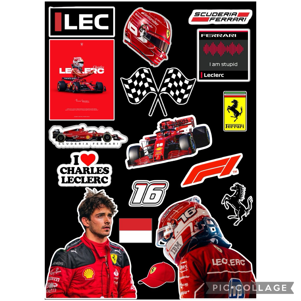 

Sticker Formula 1 Ferrari Charles Leclerc | 17 Pcs Vinyl Waterproof