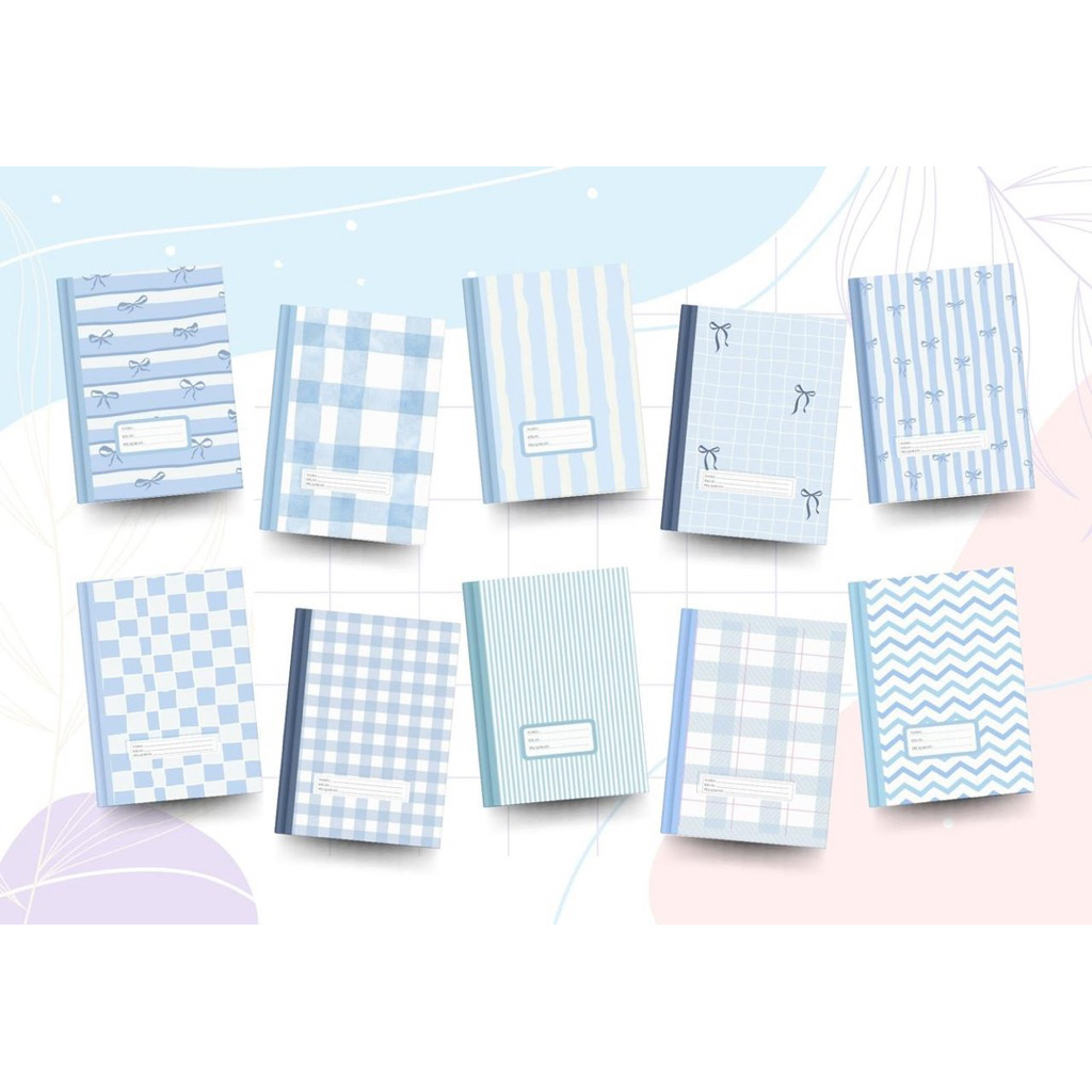 

Sampul buku tulis kecil A5 SID* - Blue coquette pattern