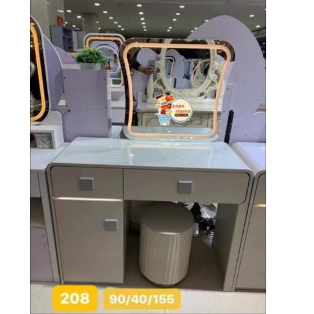 Meja Rias Lampu Minimalis - Meja Rias Cermin - Meja Rias Aesthetic - Medan