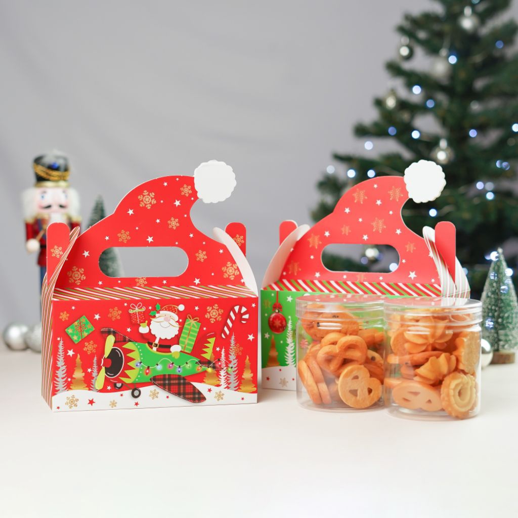 

Box Gable 2 Toples Natal Red And Green Box Natal Cookies Snowman Santa