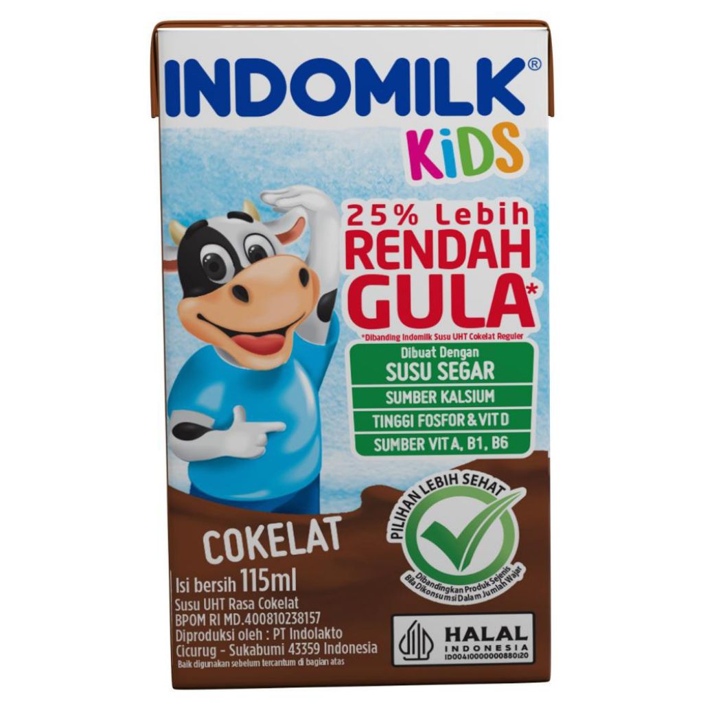 

indomilk kids less sugar 115ml