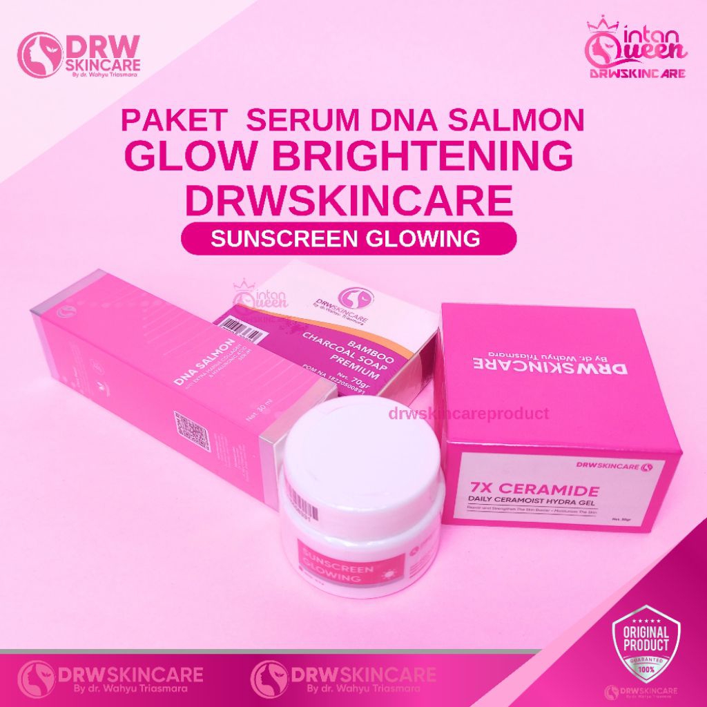 DRW Skincare Paket Netral Brightening Glow Serum DNA Salmon Flek Hitam Melasma