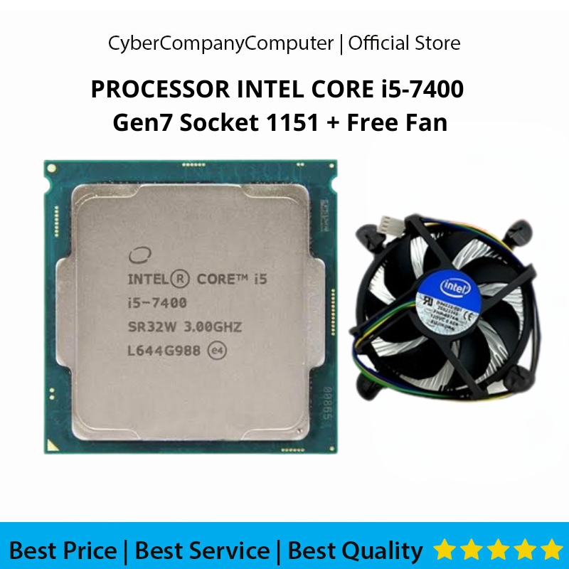 Processor Intel Core i5-7400 Gen7 LGA 1151 3.0GHz + Fan - Processor Intel Core i5-7400 Gen7 Socket 1