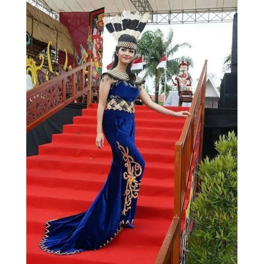 baju adat dayak kalteng fullset