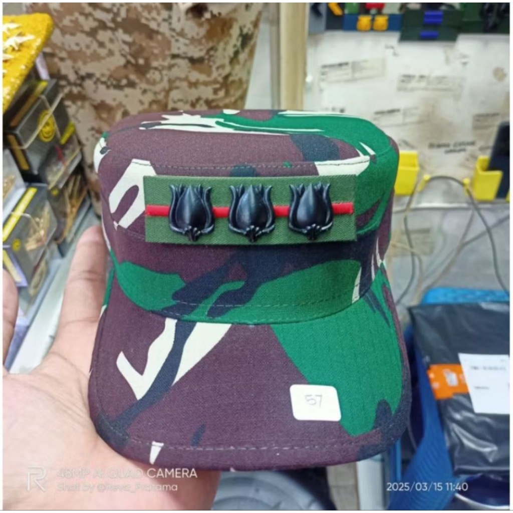Topi Pet PDL + Pangkat Kolonel Logam
