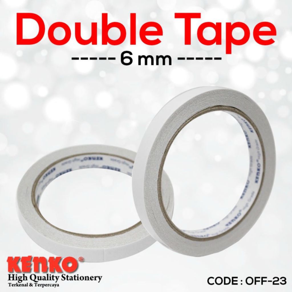 

Double Tape Kenko 6mm / Isolasi Bolak Balik Kertas / Dobel Tip Original
