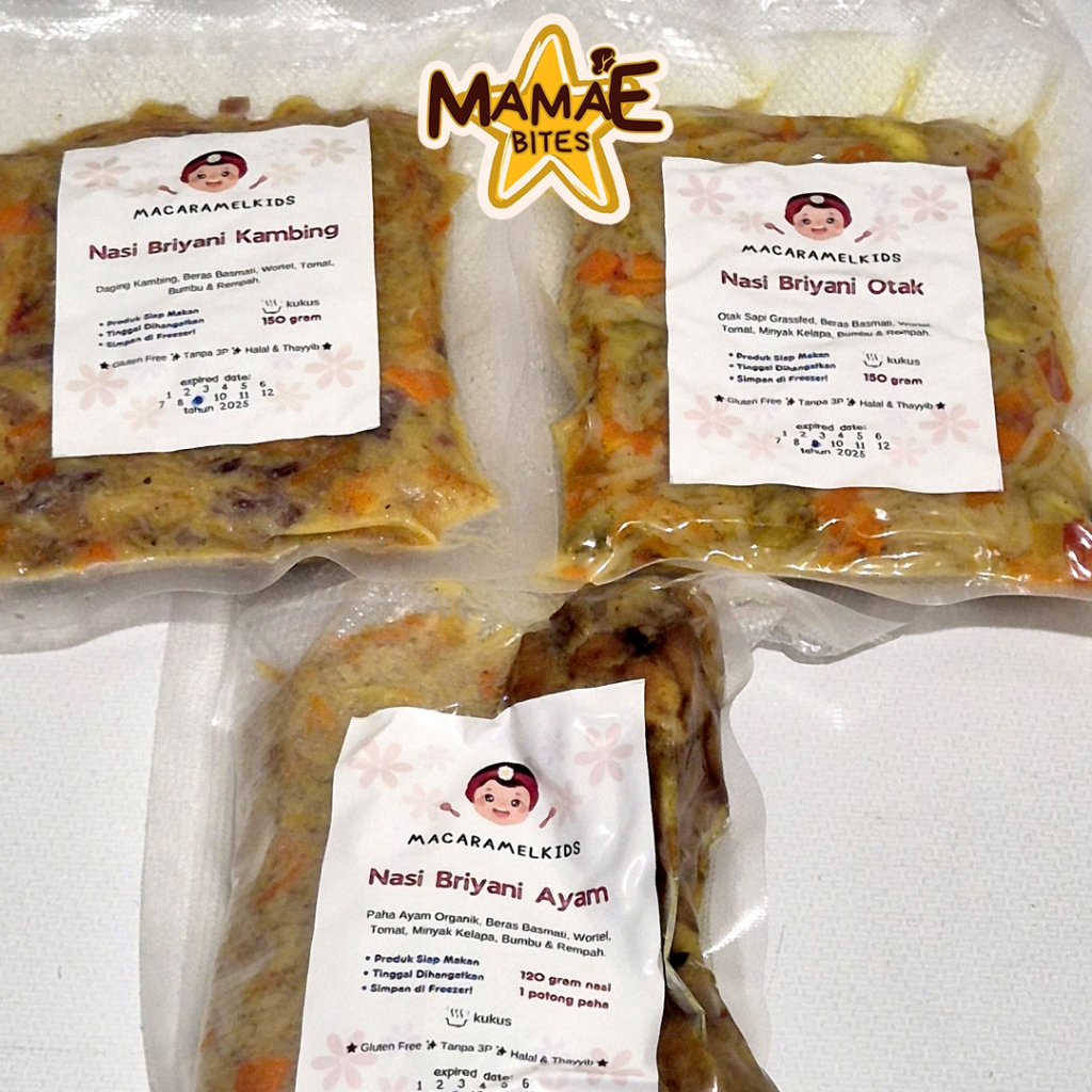 

Macaramel Kids - Nasi Briyani | Frozen MPASI NDF Homemade & Bekal Anak Sehat