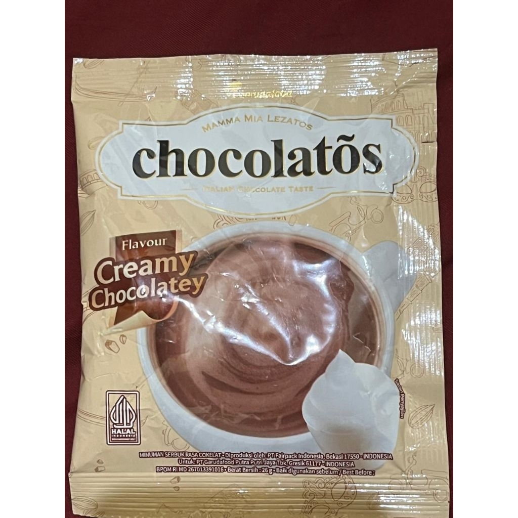 

Chocolatos Creamy Chocolate , 1 Renteng isi 10 Sachet