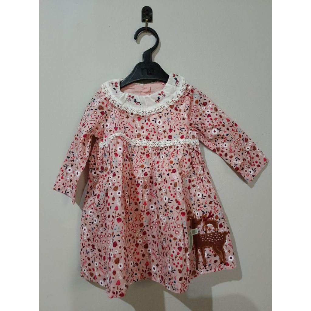 Mothercare Dress Flower Bordir / Dress Bordir Mothercare / Mothercare Dress Flowers / Dress Bayi Mot