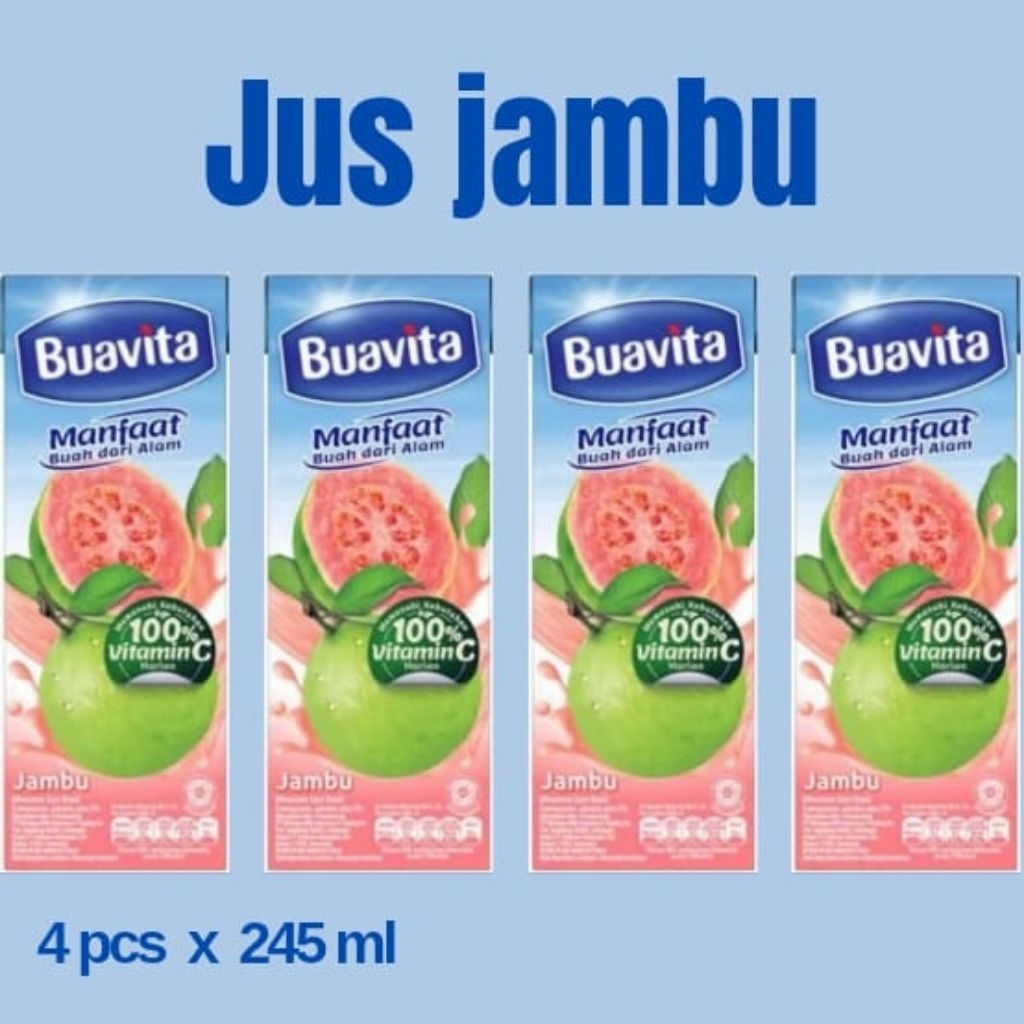 

Jus Jambu BUAVITA Kemasan Kotak 245ml x 4 pcs