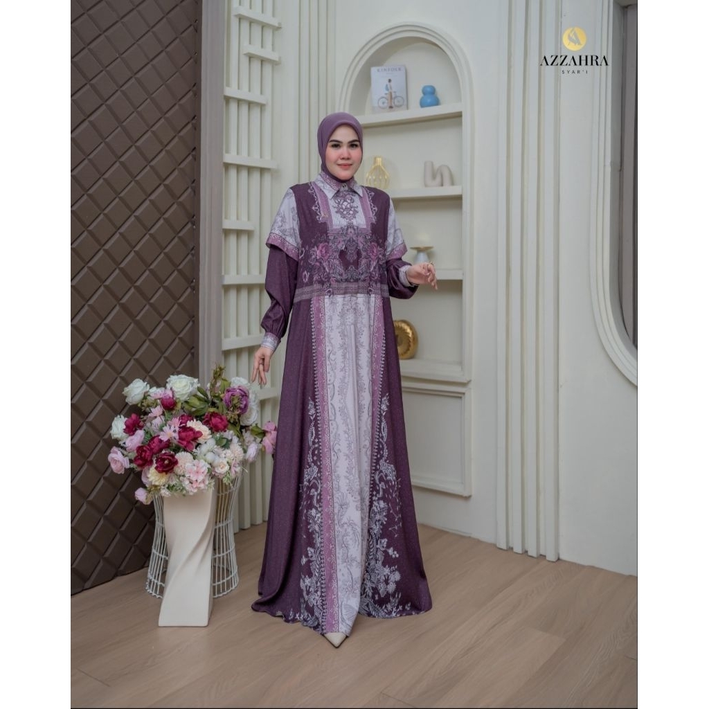 GAMIS PRINTING ARZETI SERIES AZZAHRA WANITA MUSLIMAH