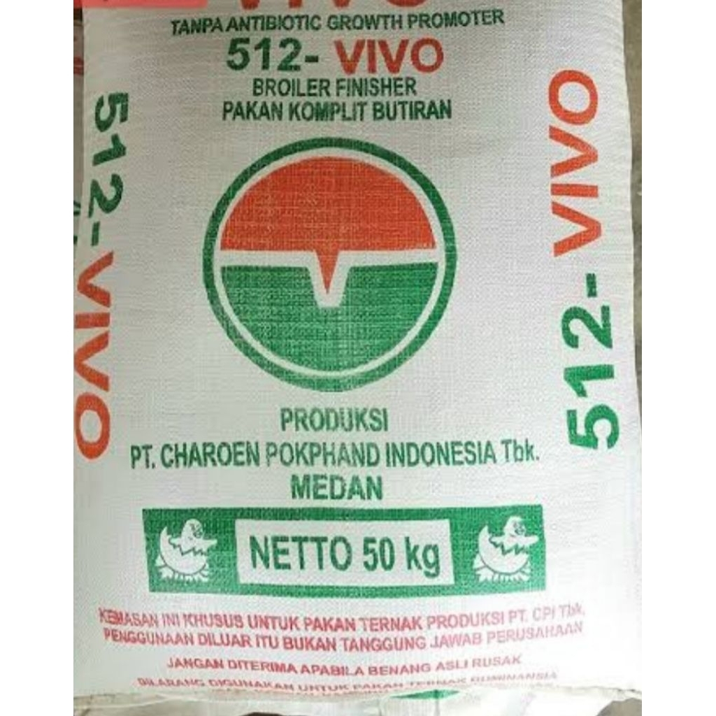 PAKAN AYAM 512 VIVO PEDAGING REPACKING 1 KG