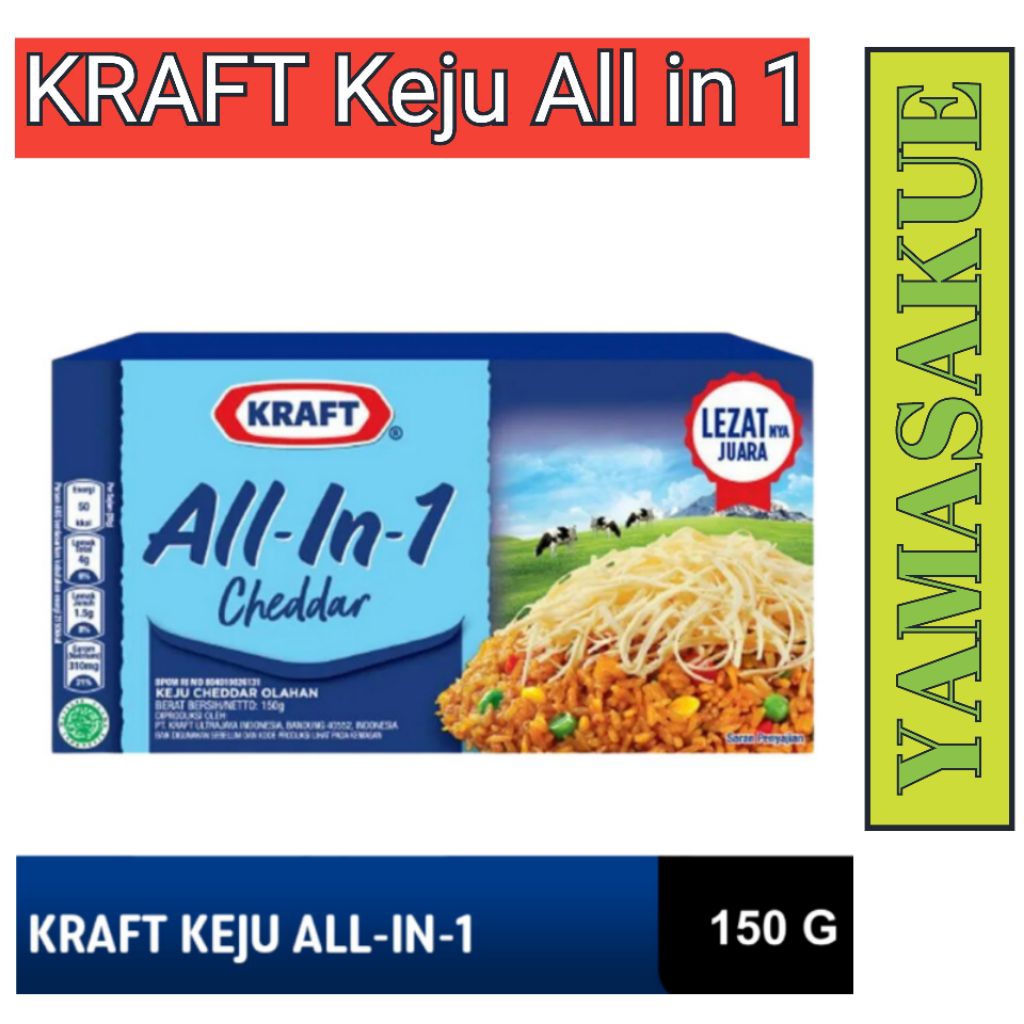 

KRAFT Keju All in 1 Cheddar Box 150Gr