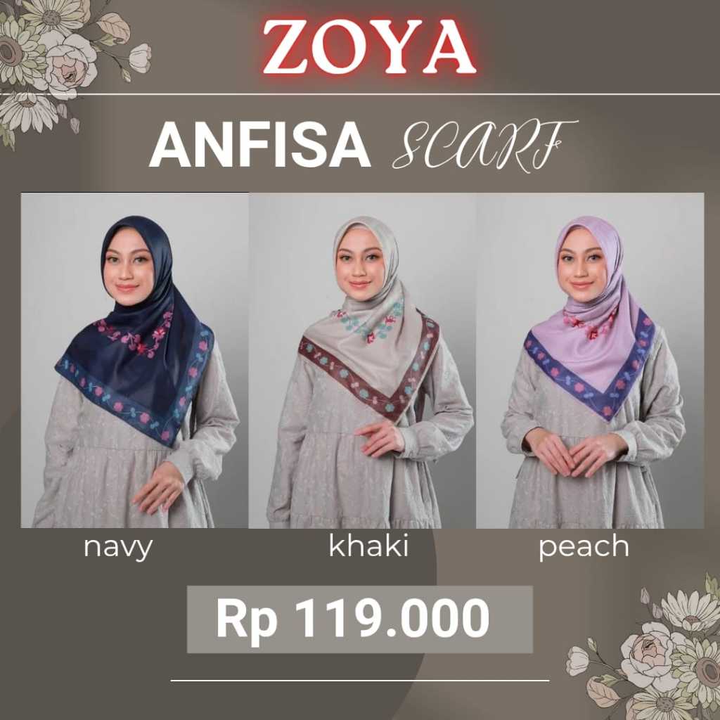 ZOYA ANFISA SCARF SEGI EMPAT MOTIF PREMIUM