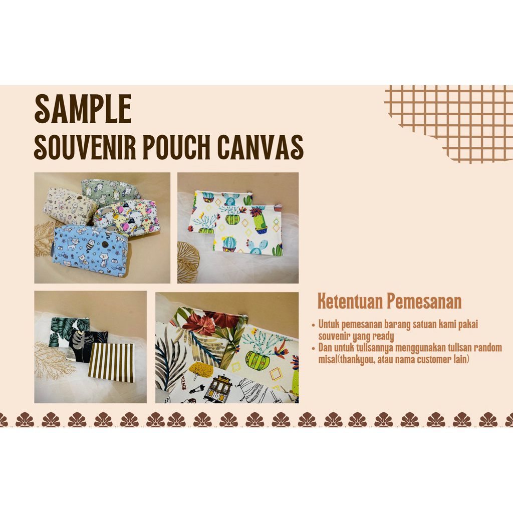 Sample Souvenir Pouch Canvas