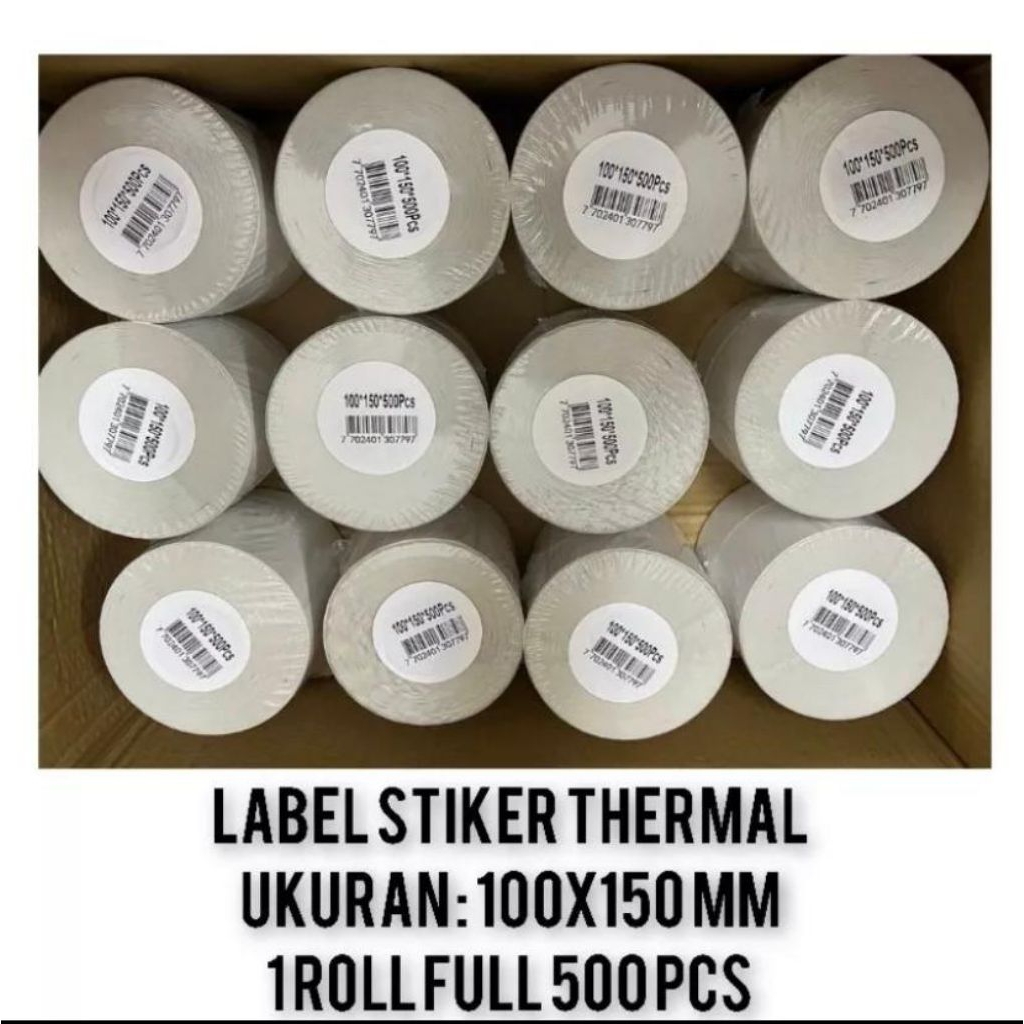 

Kertas Thermal uk 100 x 150mm @500lrmbar Tidak mudah luntur Best Quality