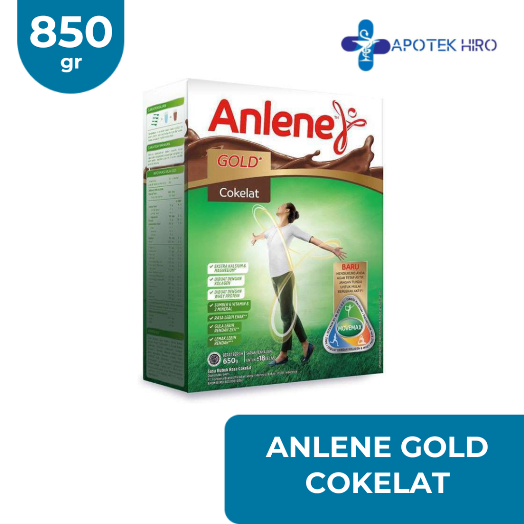 

ANLENE GOLD 5X COKELAT 850gr ED OKT 2026