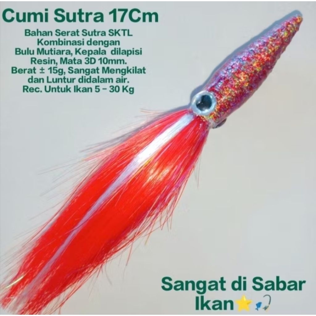 Jigging dan Umpan Cumi Serat Sutra dan cumi Karet assist hook, Umpan Cumi  - bisa Umpan Metal Jig um