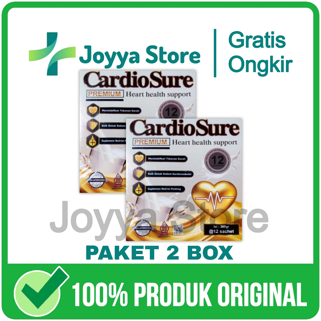 

2 Box Cardiosure Susu Kolesterol Darah Tinggi Hipertensi Dan Asam Urat Original Asli