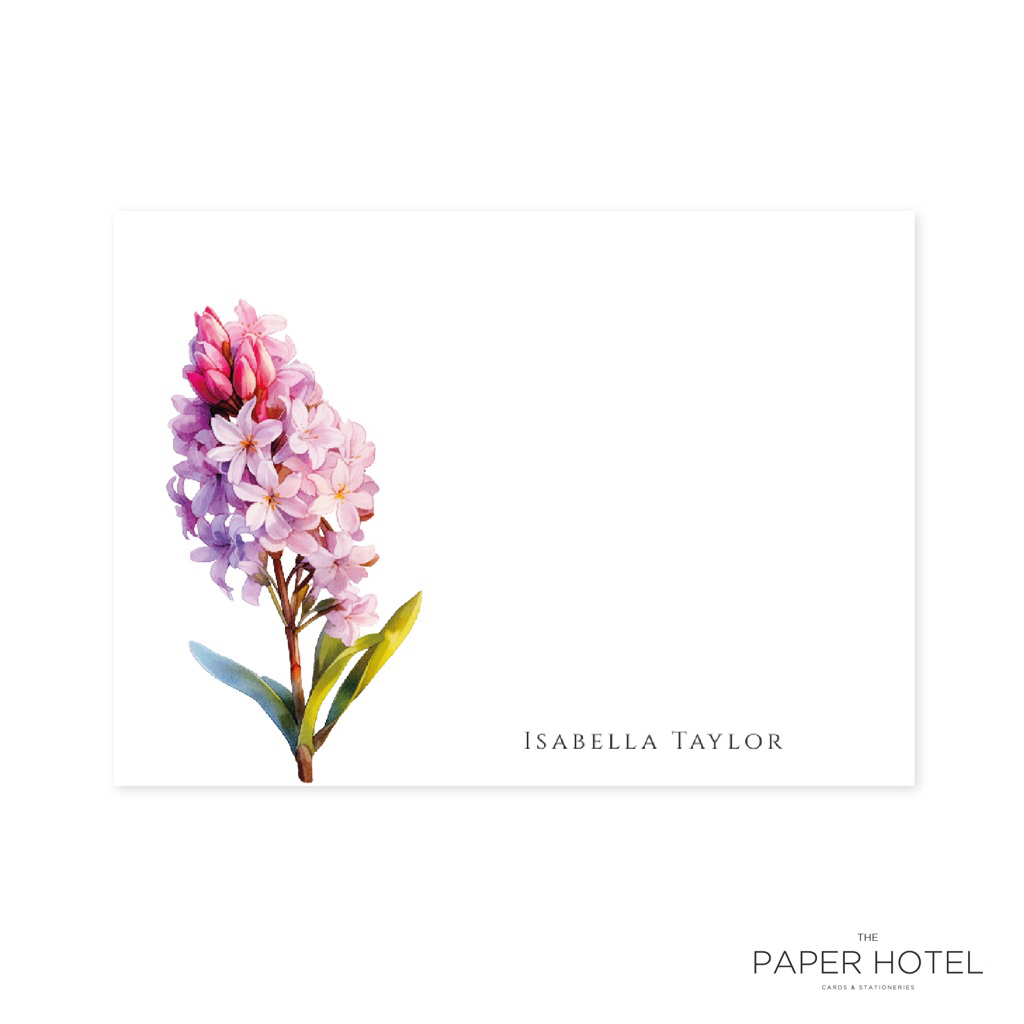 

1 Sided Notecard - Garden Whispers (Personalized Initials/Name, 16 pcs)