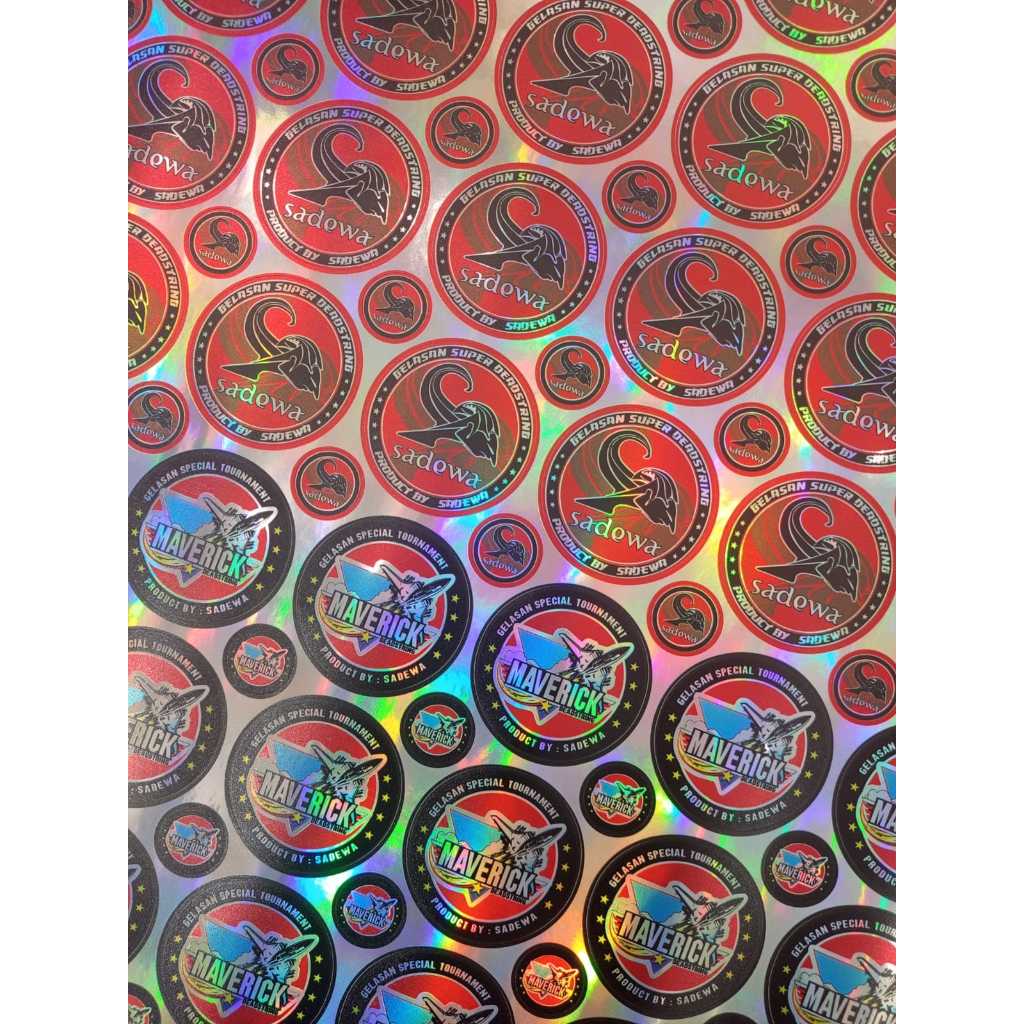 

Cetak Stiker Vinil HOLOGRAM UV HIGHRES Murah Waterproof Indoor Outdoor + Free Cutting