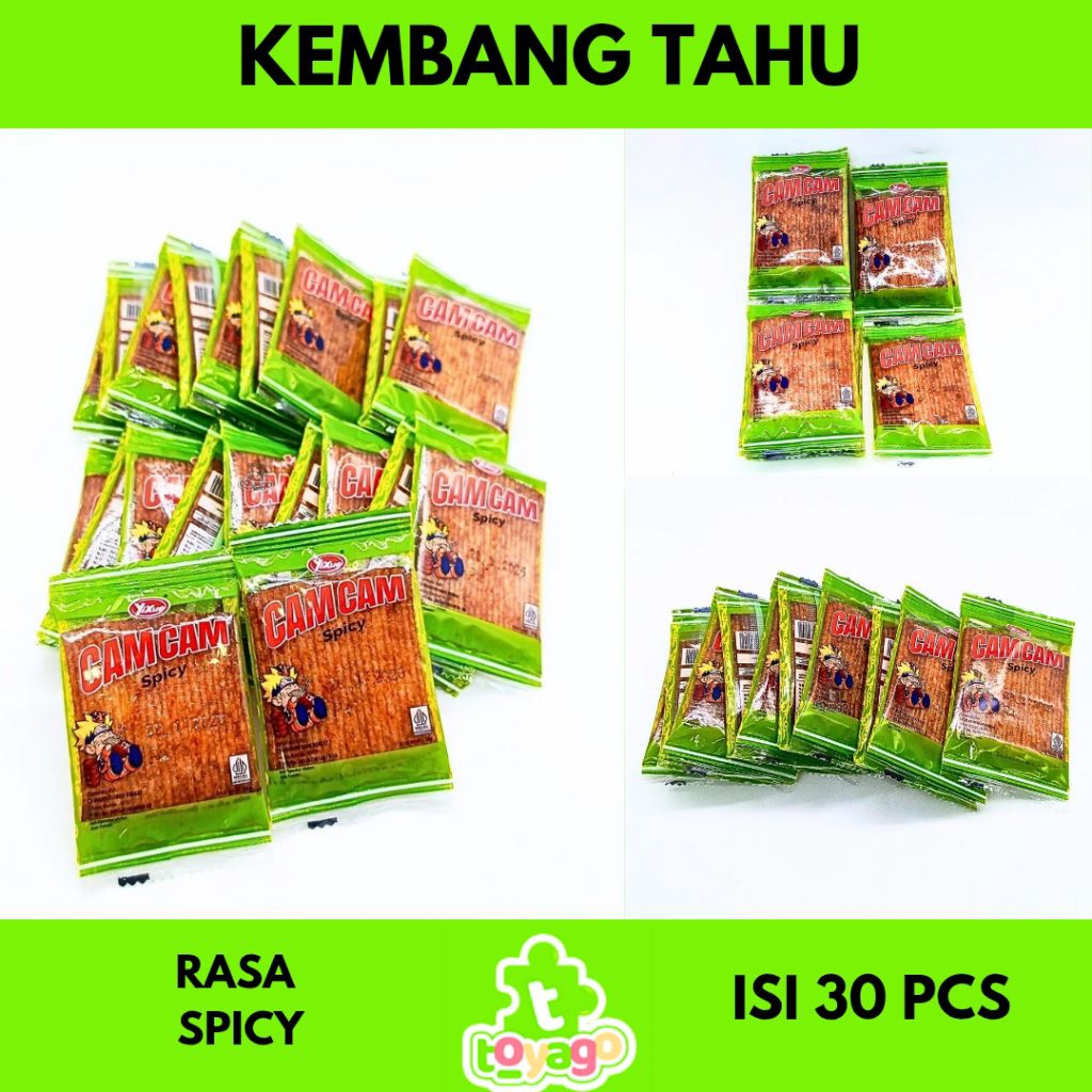 

Cam cam cemilan kembang tahu isi 30 pcs snack rasa spicy pedas manis halal grosir murah
