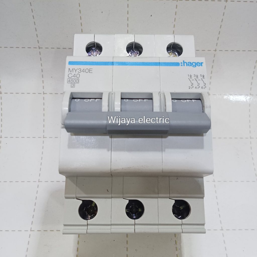 MCB 3P 40A MY340E  hager mcb 3phase c40 original
