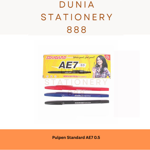 

Pulpen Standard AE7 isi 12 pcs Hitam Biru Merah Pen Ballpoin Ballpen AE 7