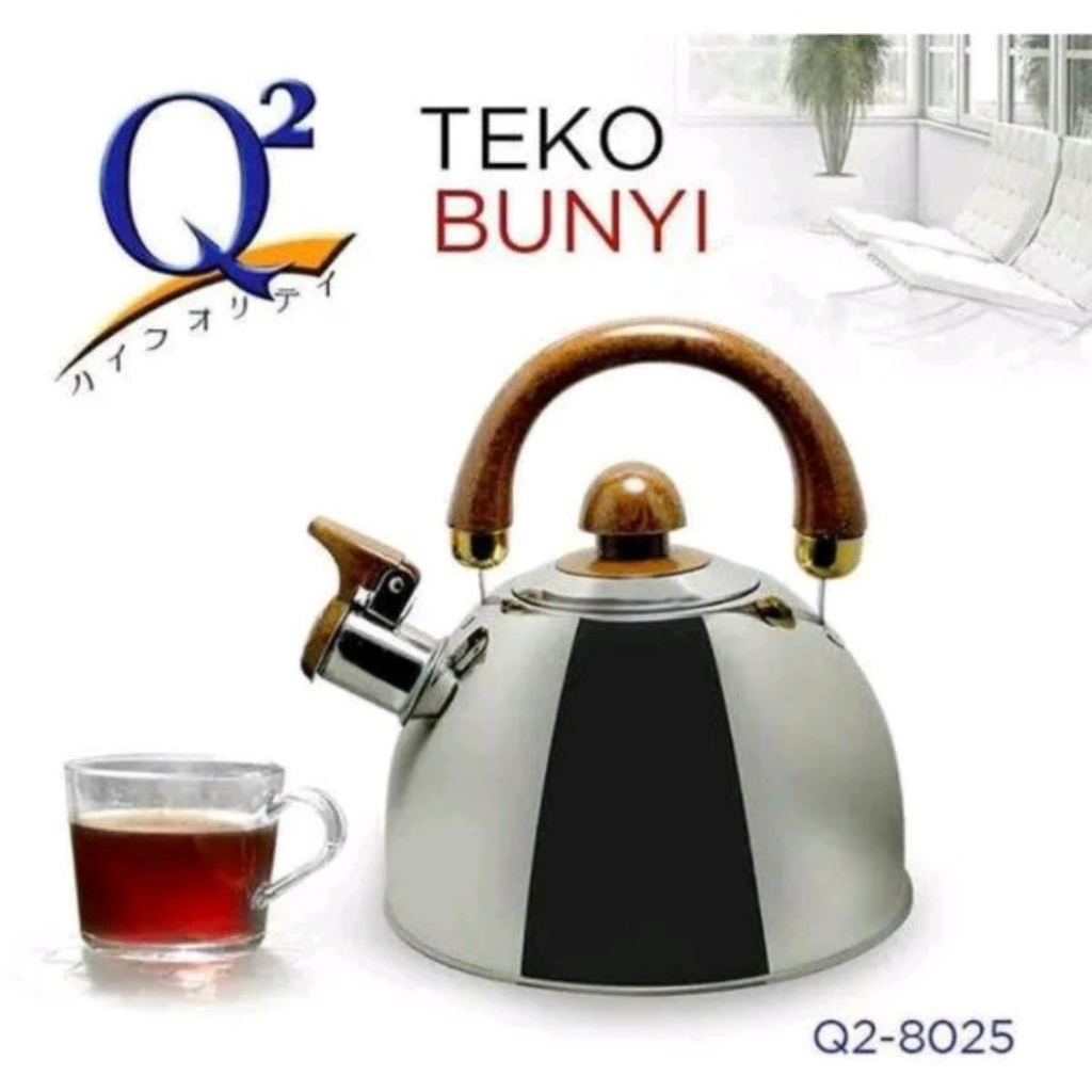 N5 TEKO MASAK KOMPOR Tebal TEKO BUNYI  2,5 liter STAINLESS TEKO SIUL baru STAINLESS BAGUS