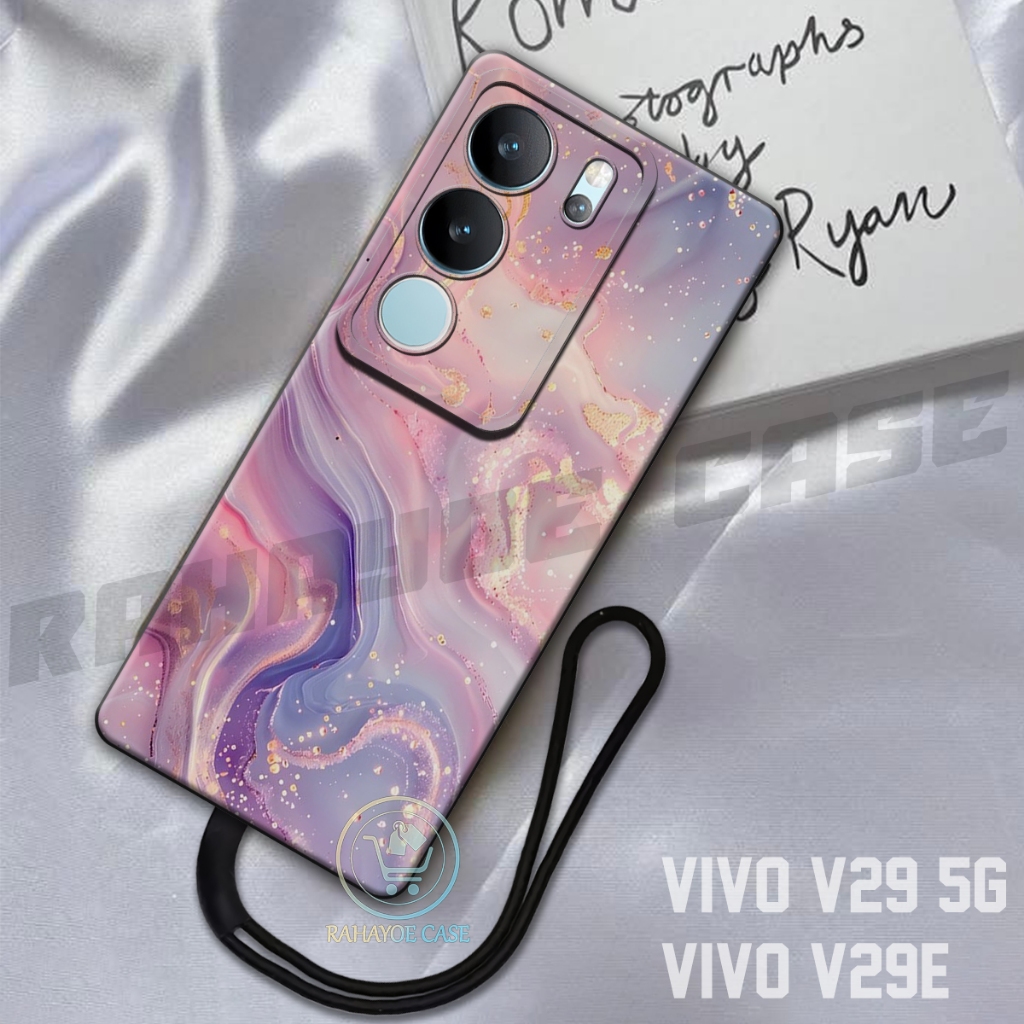 RAHAYOE CASE -  Case Vivo V29 5G - Case Vivo V29E  Free Tali Hp - Fashion Case Softcase Macaron Prot