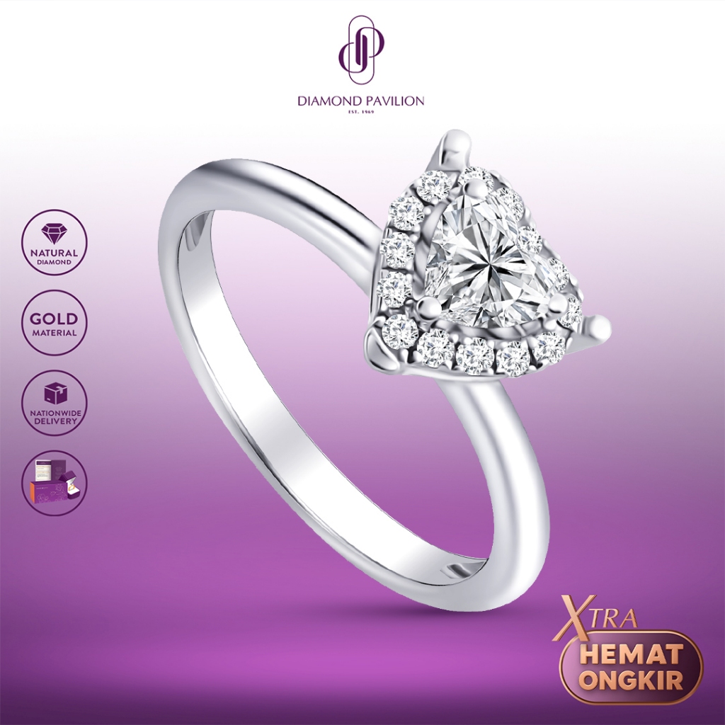 Diamond Pavilion Cincin Emas Batu Berlian Azalea Ring