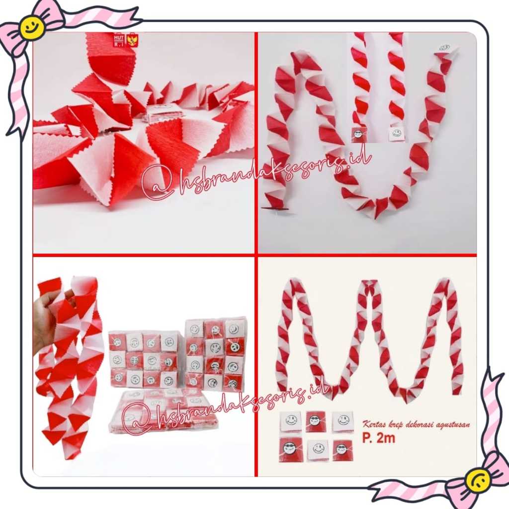 

KERTAS KREP BESAR / KERTAS KREP MERAH PUTIH / KERTAS KREP WARNA WARNI / KERTAS KREF DEKORASI / CREPE PAPER RAINBOW / KRP97
