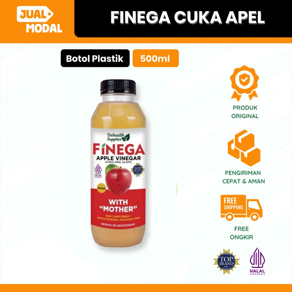 

Dehealth Supplies Finega Cuka Apel 500ml Original 100%