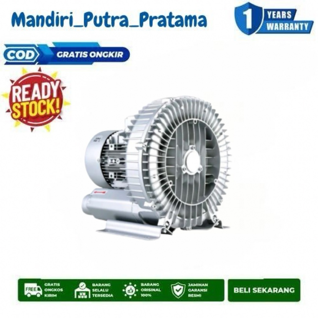 Ring Blower Tambak Udang Kolam Ikan 1HP 220V Blower Kolam 750Watt