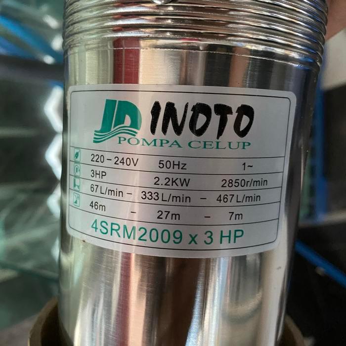 Pompa Celup Submersible Inoto casing sumur 4" output 21/2" 3 HP 2200 watt 220 volt inoto 4 srm 2009 