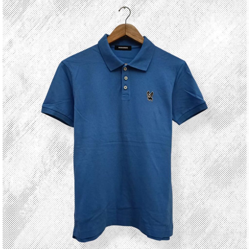 DSQUARED2 polo shirt, kaos polo pria, kaos kerah pria atasan pria