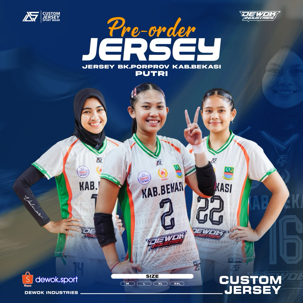 JERSEY VOLLEYBALL PUTRI BK.PORPROV KAB BEKASI