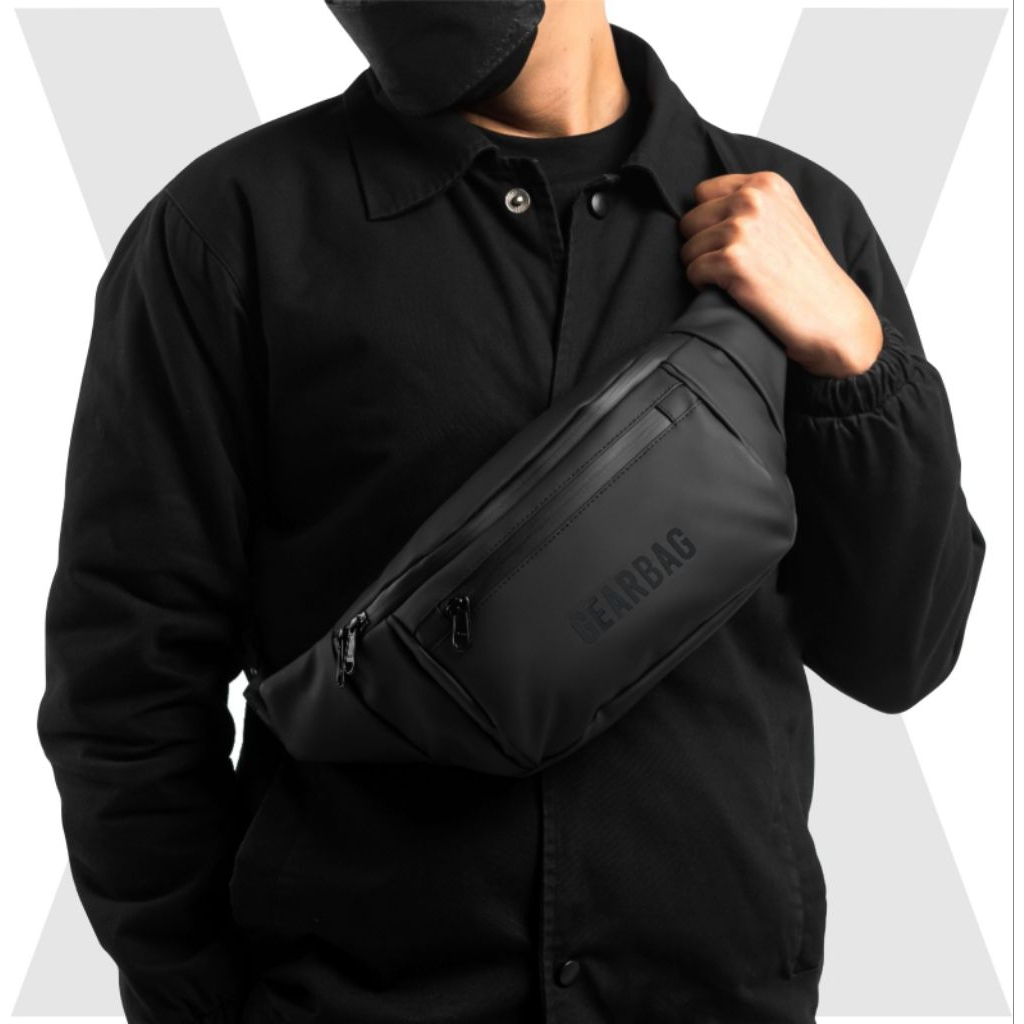 Waistbag Pria Tas Selempang Cowo Mewah Premium Trendy Shoulder Bag Model Korea Waist Bag Terlaris Be