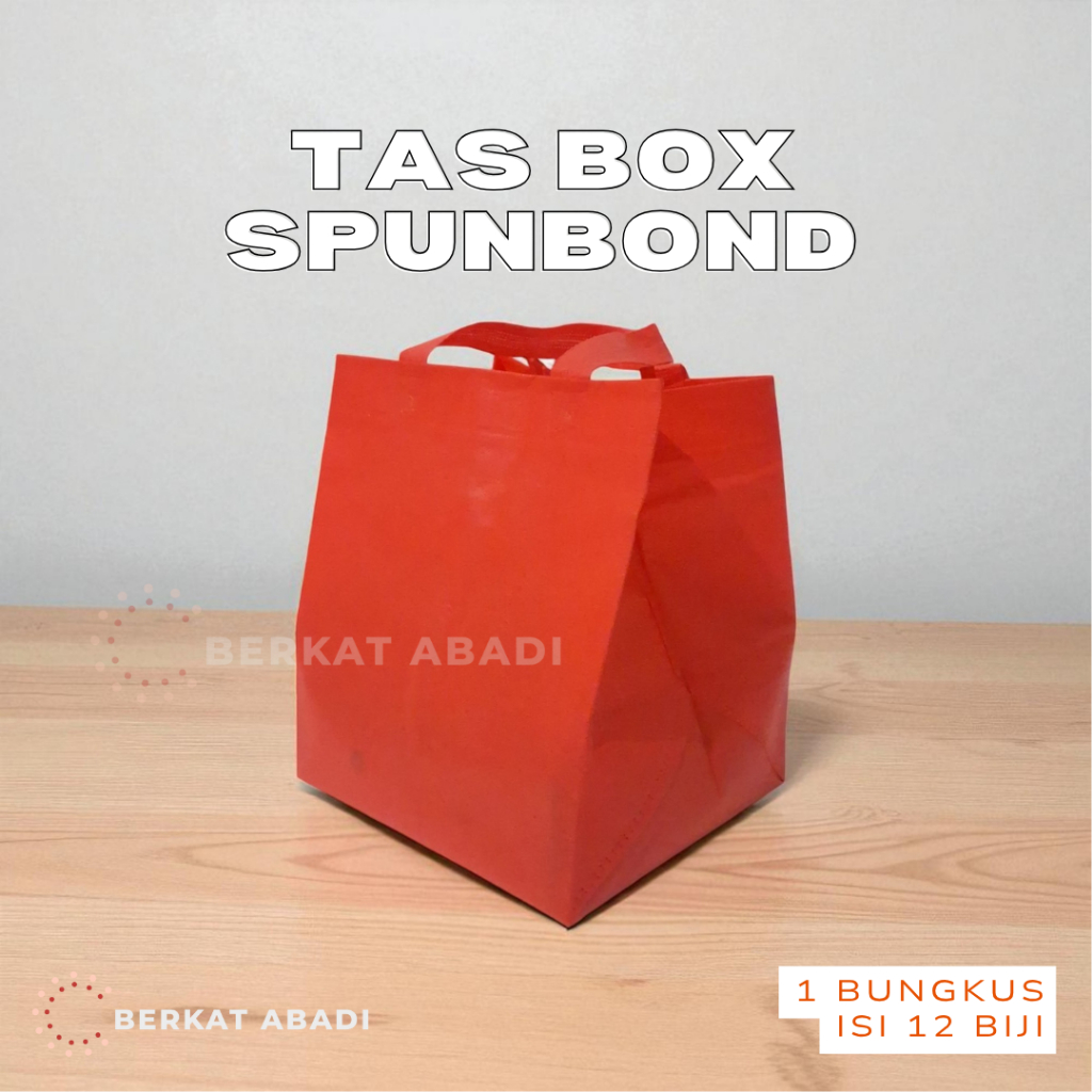 

Isi12 Pcs | Tas Spunbond Box Goodie Bag Tebal Ukuran 18 20 22 cm | Tas Kemasan Nasi Kotak / Snack