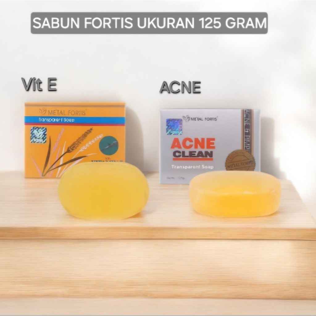 SABUN FORTIS 85 Gr ACNE & sabun fortis Vit e 125 gram (sabun fortis padi besar)